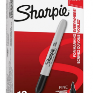 Permanent Markers | Fine Point | Black | 12 Count